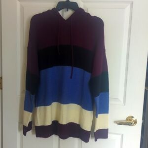 NWT striped hoodie sweater